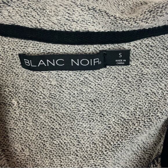 Blanc Noir asymmetrical jacket women's small gray grunge moto waterfall distress - Picture 3 of 12